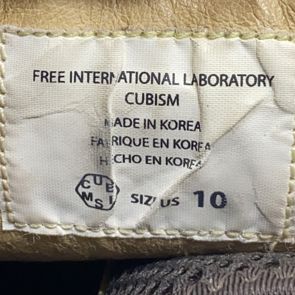 Visvim FBT Brown Elk Leather Men's Size 10 Distressed - Picture 10 of 11